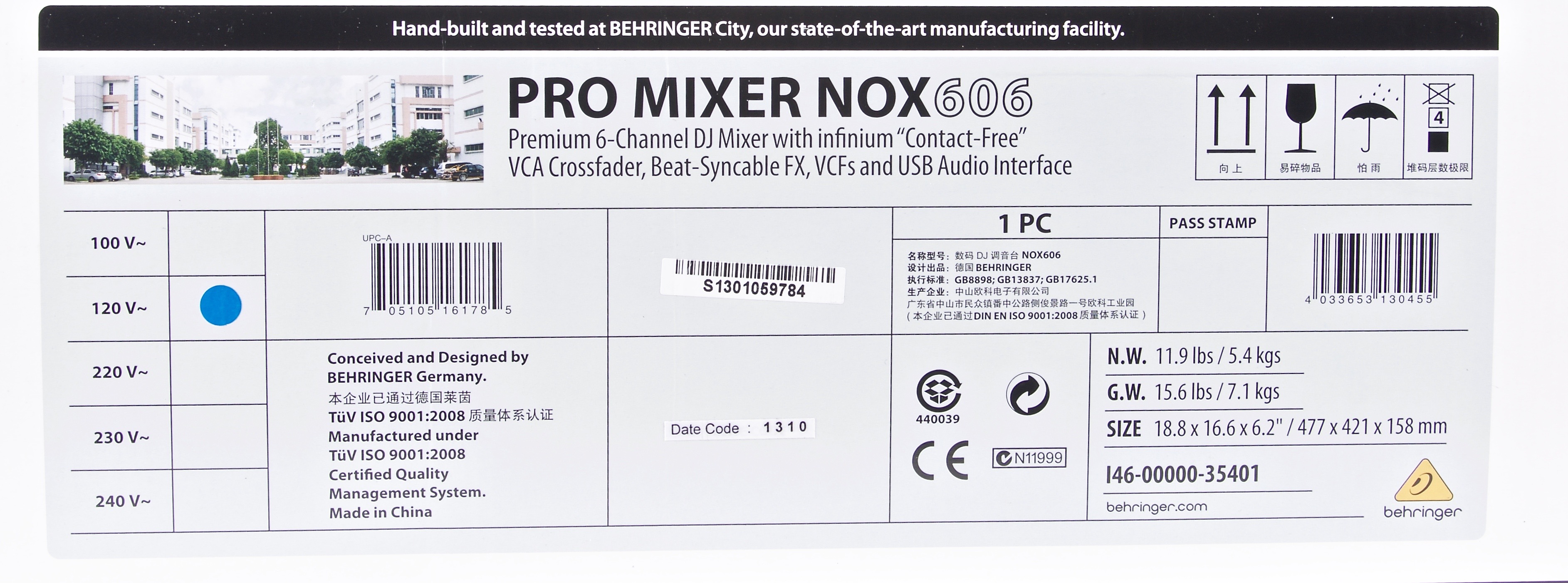 Behringer Pro Mixer NOX 606