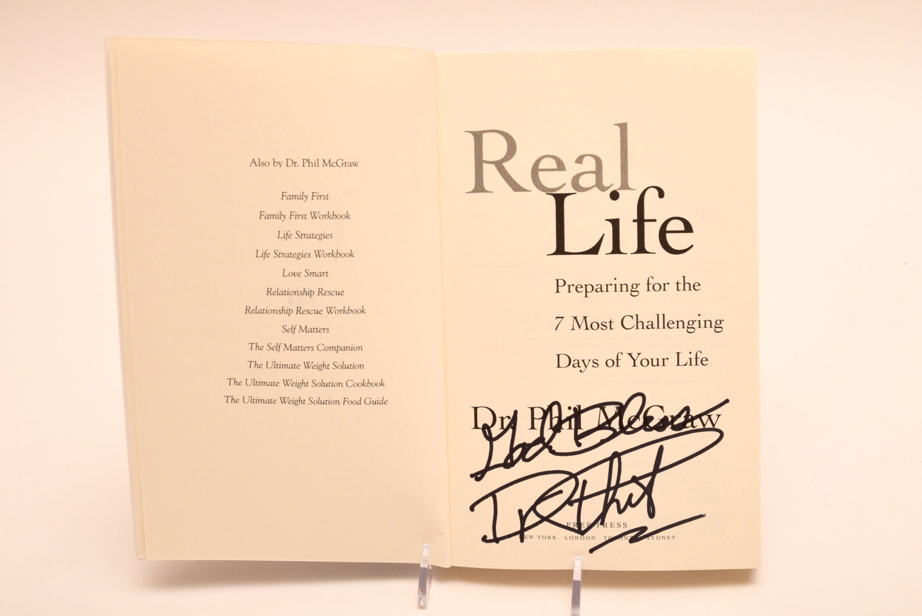 Signed Copy of "Real Life" by Dr. Phil McGraw