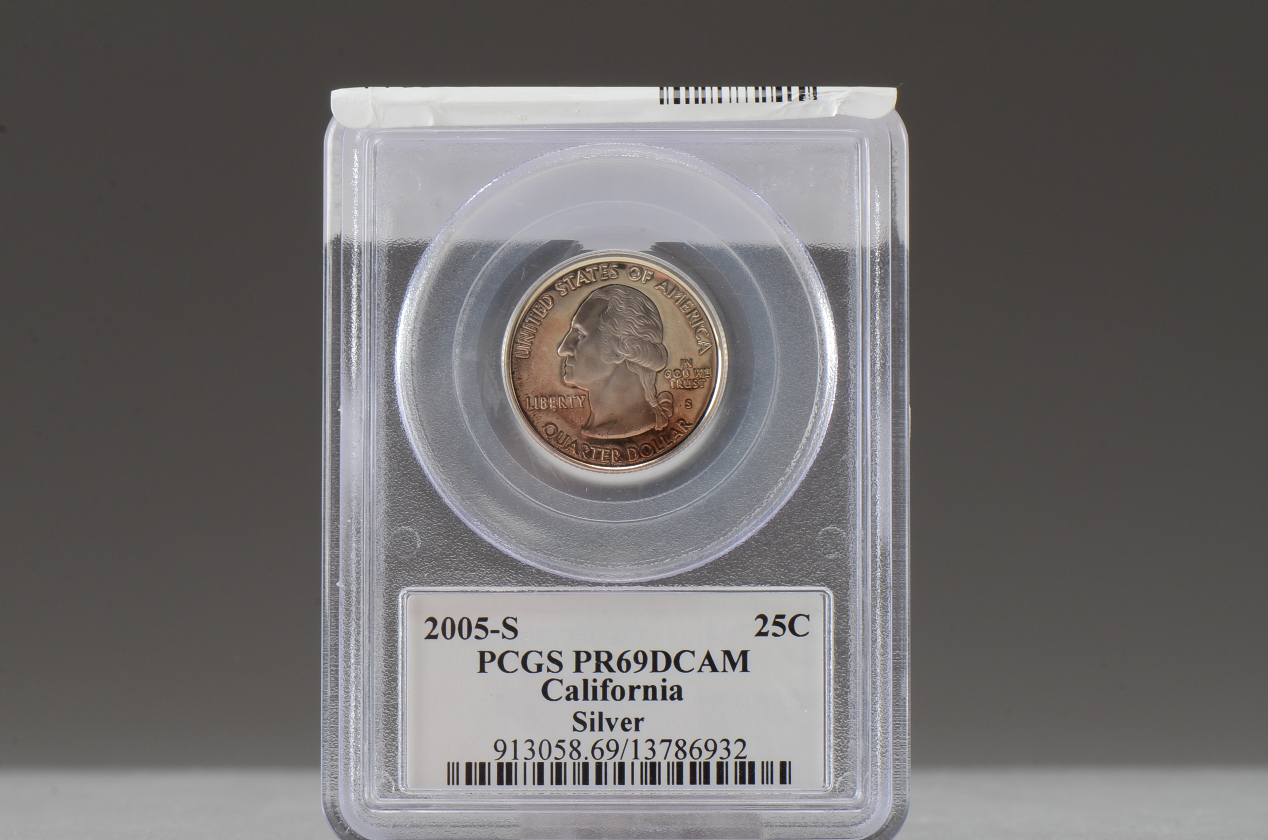 2005 S George Washington Silver California State Quarter