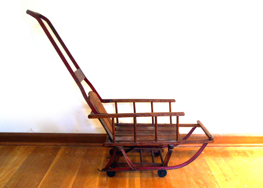 Children's Vintage Stroller-Sled