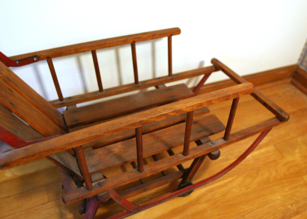 Children's Vintage Stroller-Sled