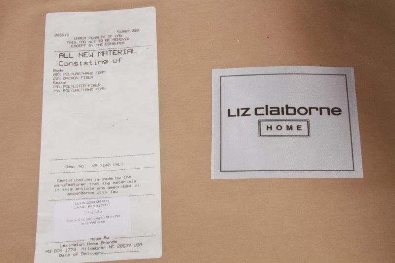 Liz Claiborne Upholstered Shell Back Armchair