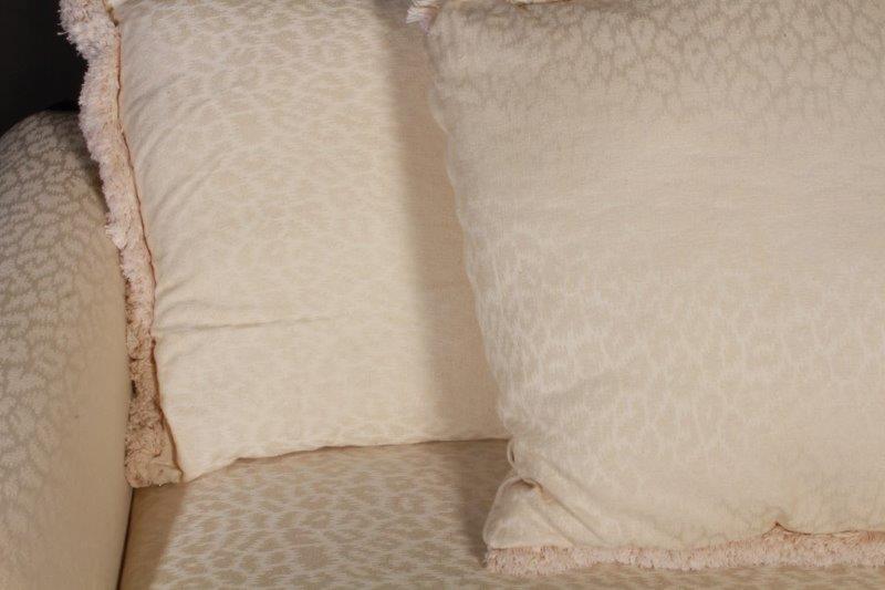 Upholstered Love Seat and Ottoman