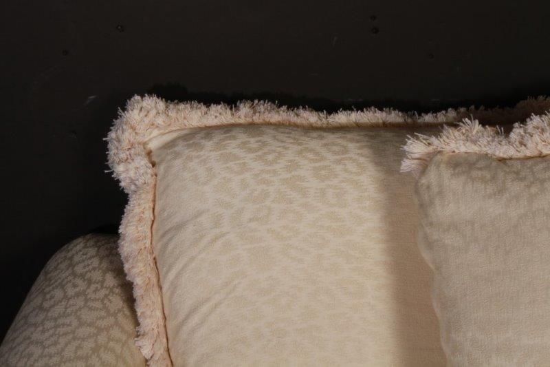 Upholstered Love Seat and Ottoman