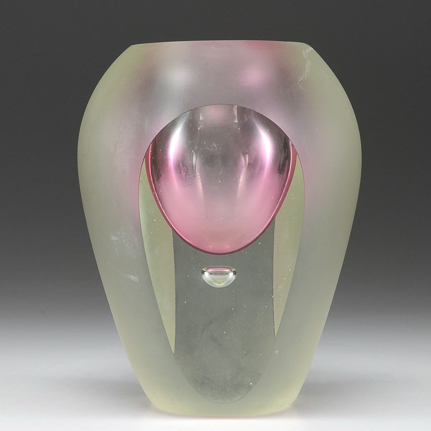Vinci Art Glass Vase by Dynasty Gallery