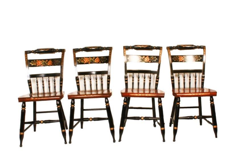 Set of Four Hitchcock Dining Chairs