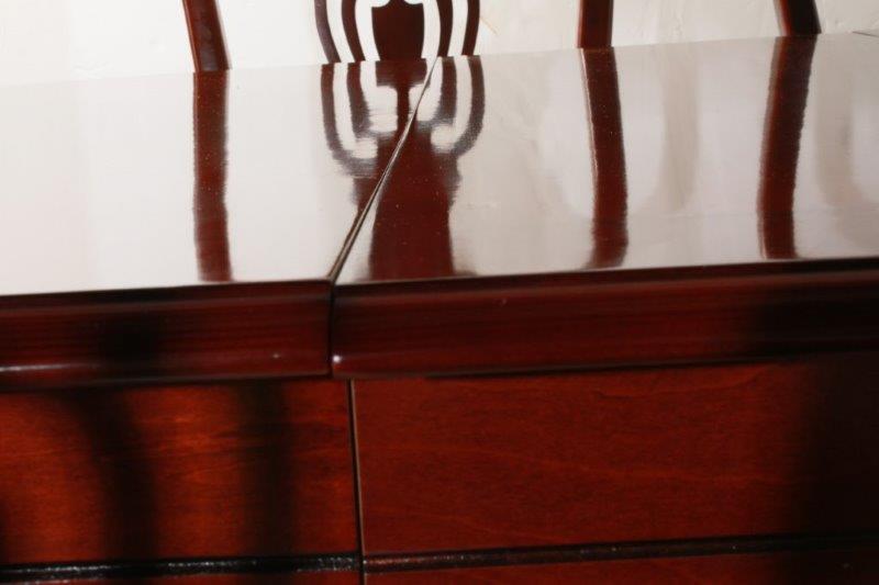 Queen Anne Style Cherry Dining Table and Six Chairs