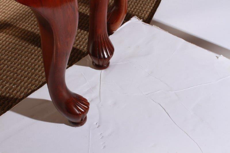 Queen Anne Style Cherry Dining Table and Six Chairs