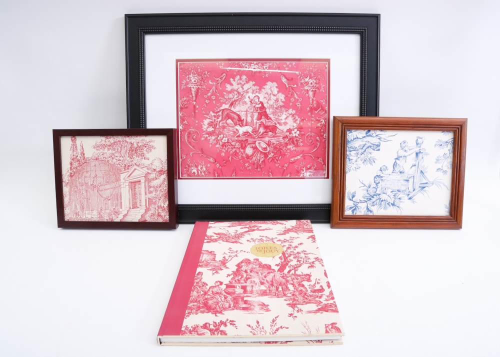 Framed Toile Designer Fabric and Toile's de Jouy Book