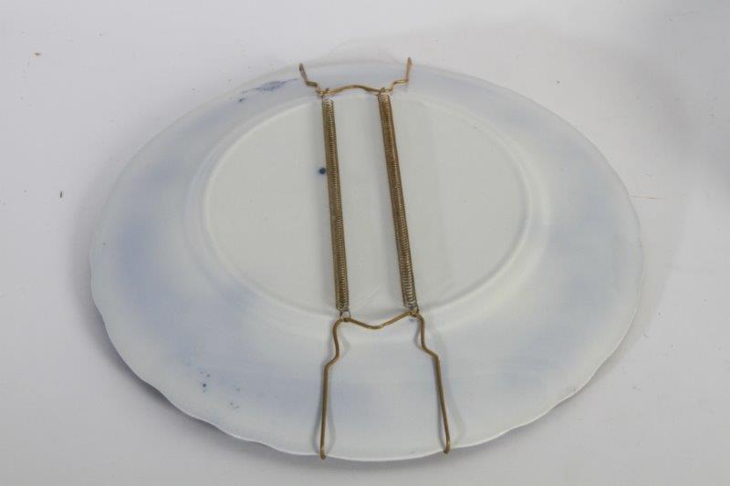 Quad of Antique Flow Blue Plates