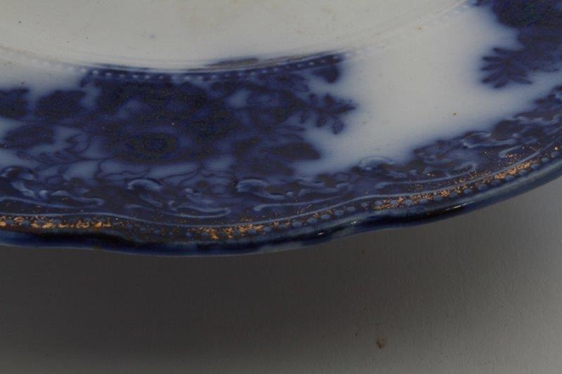 Assortment of Vintage Flow Blue Plates