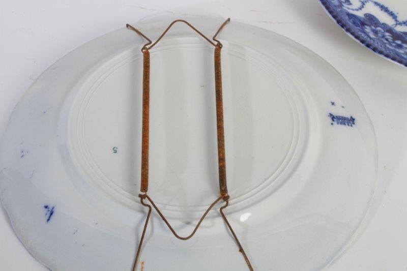 Assortment of Vintage Flow Blue Plates