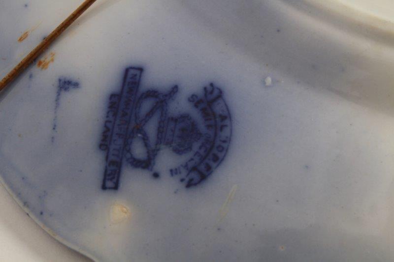 Assortment of Vintage Flow Blue Plates