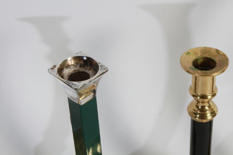 Assortment of Brass and Metal Candlesticks