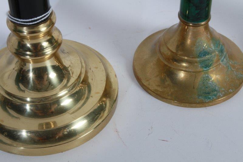 Assortment of Brass and Metal Candlesticks