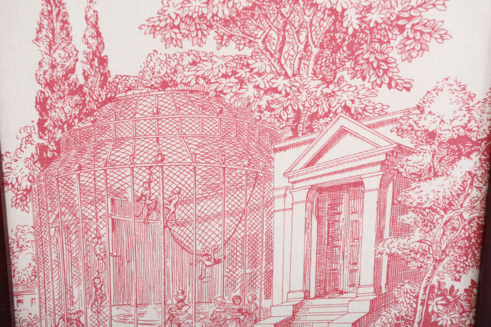 Framed Toile Designer Fabric and Toile's de Jouy Book