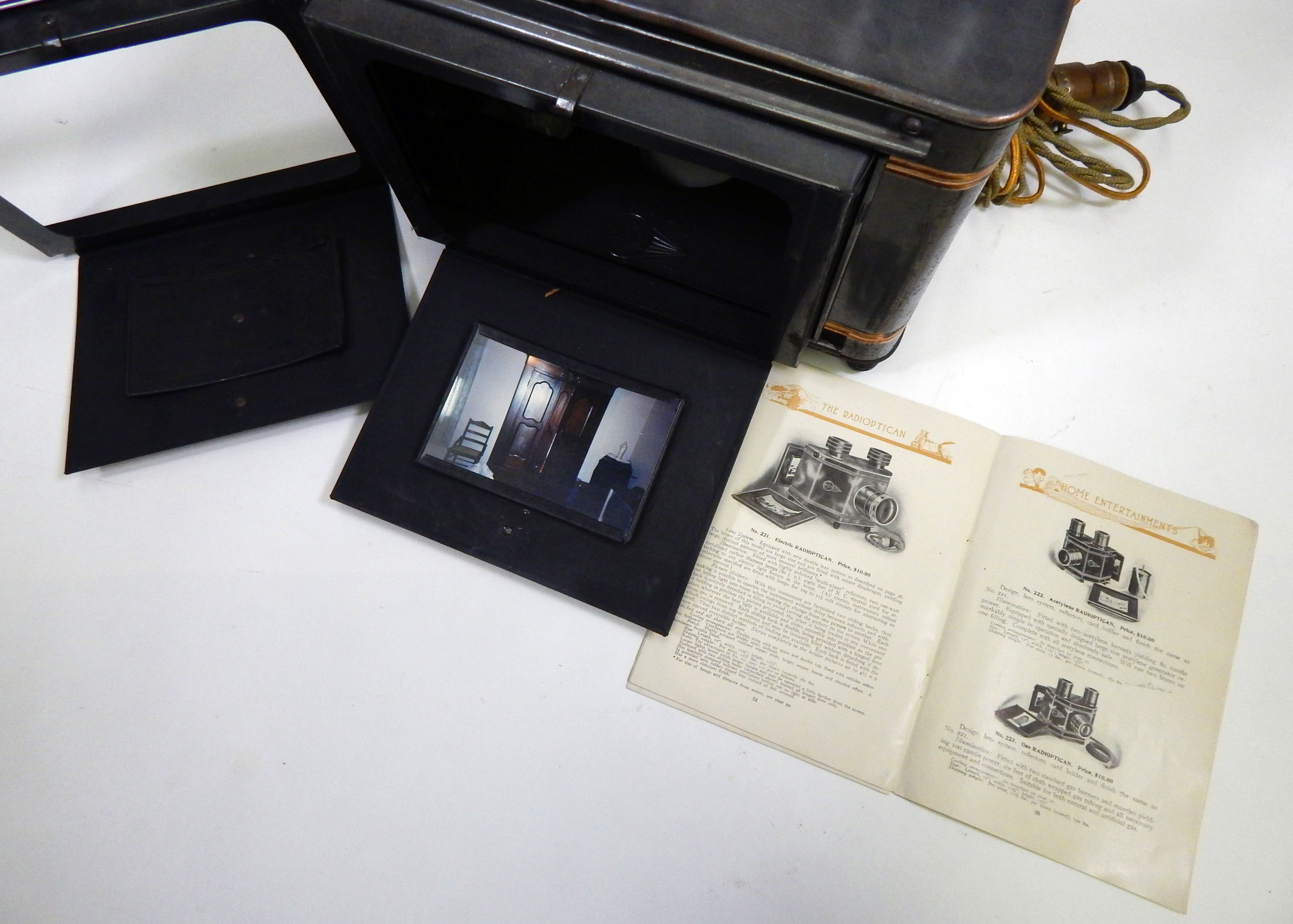 Antique 1910 Radioptican Projector for Post Cards or Photos