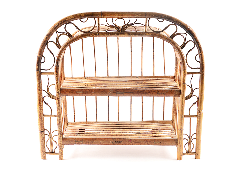 Two-Tier Bamboo Shelf