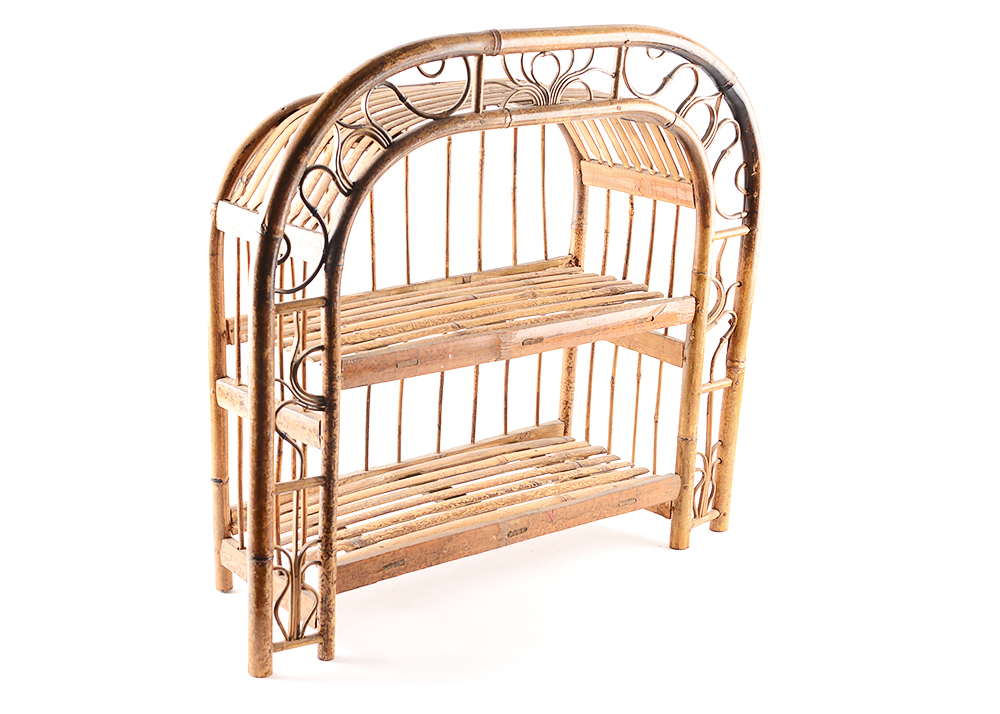 Two-Tier Bamboo Shelf