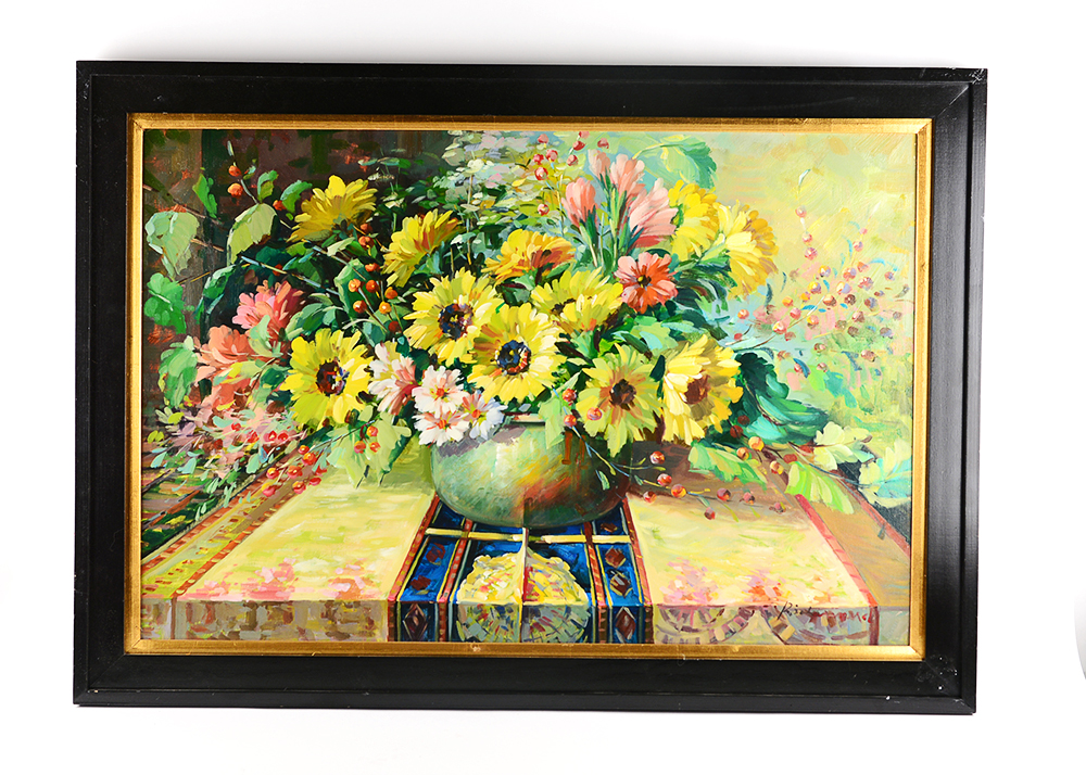 Centerpiece Bouquet Oil Painting