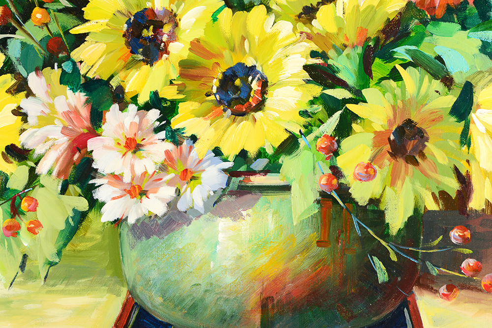 Centerpiece Bouquet Oil Painting