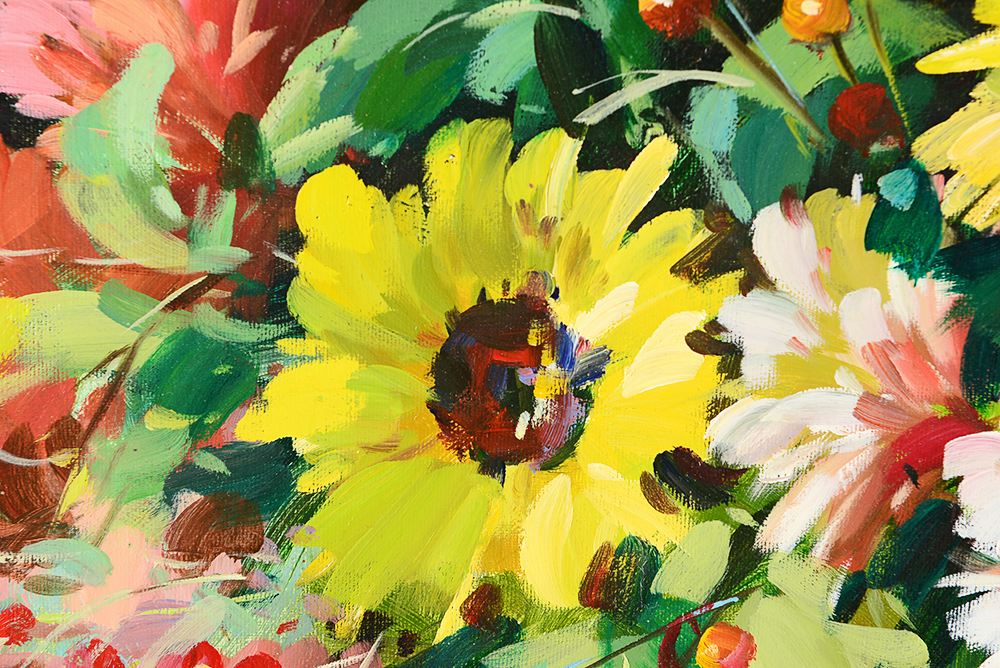 Centerpiece Bouquet Oil Painting