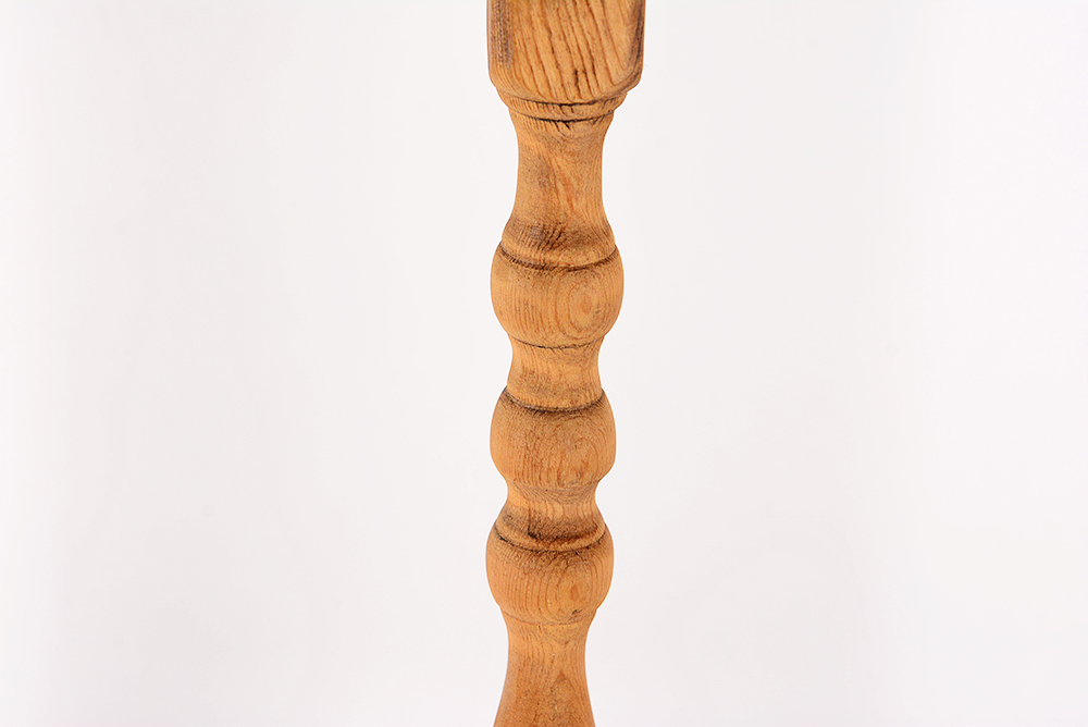 Three-Legged Bare Wood Accent Table