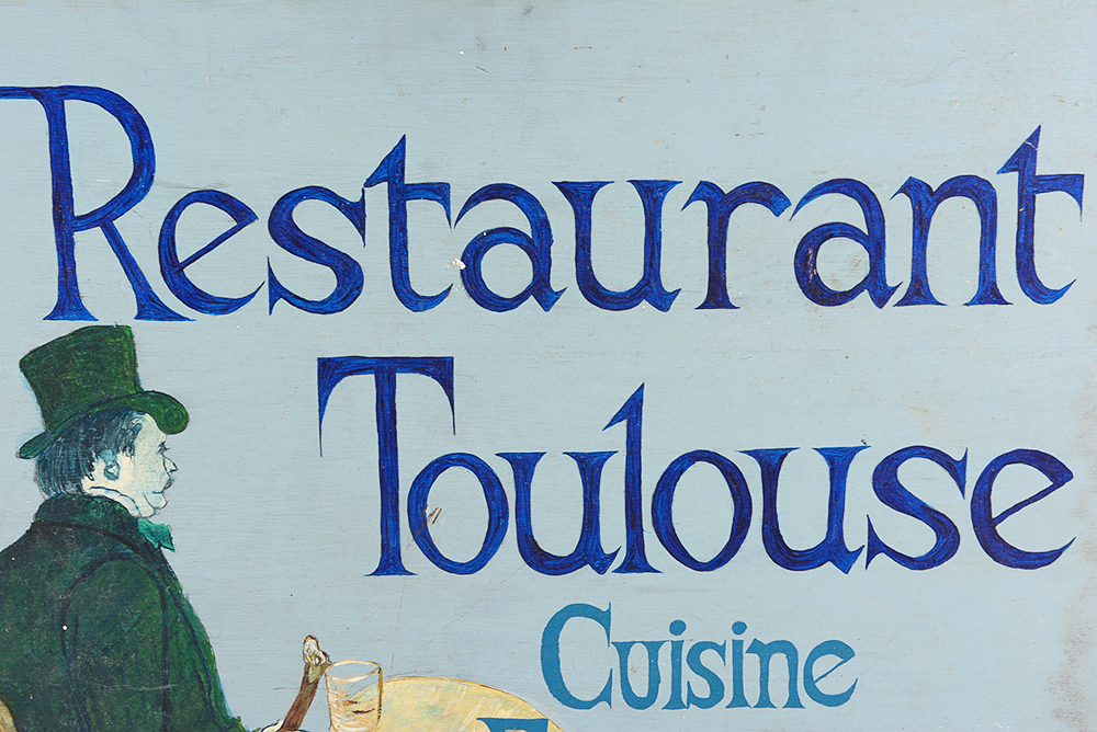 Decorative French Restaurant Sign