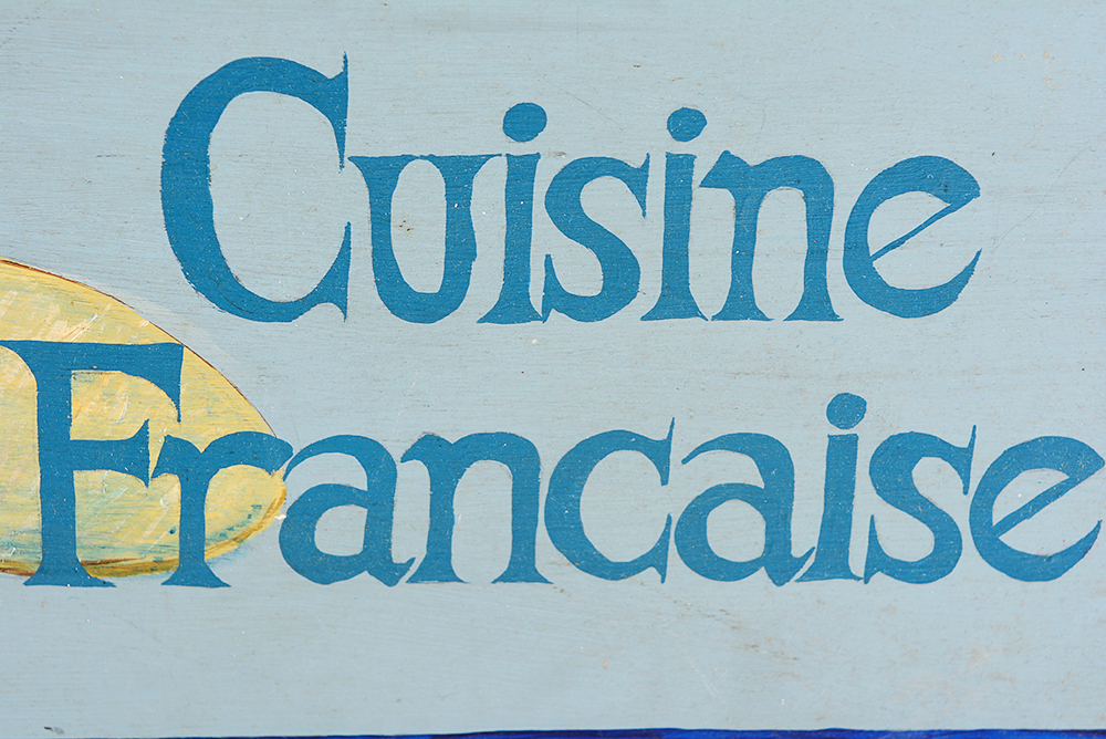 Decorative French Restaurant Sign