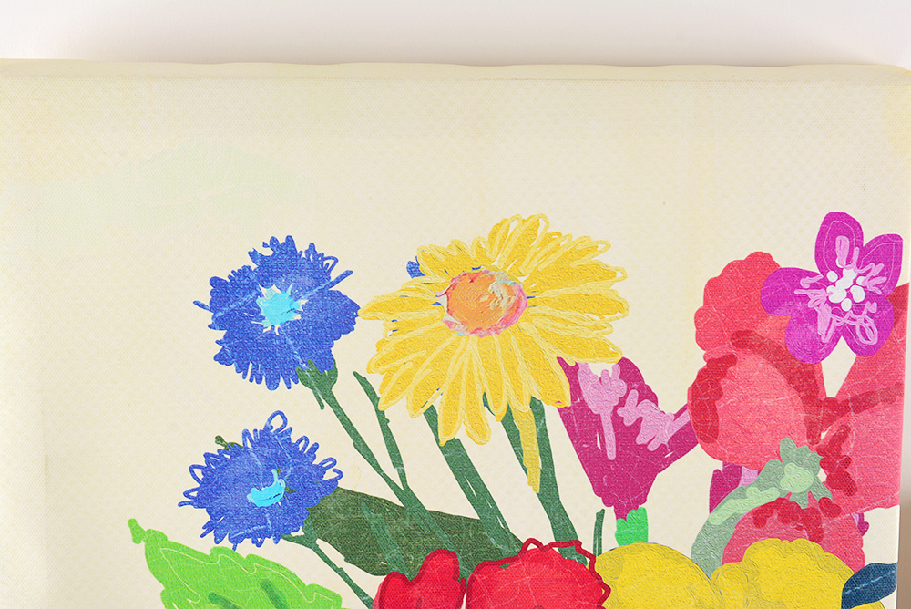 Decorative Floral Art on Canvas