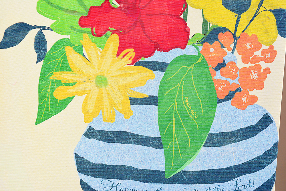 Decorative Floral Art on Canvas