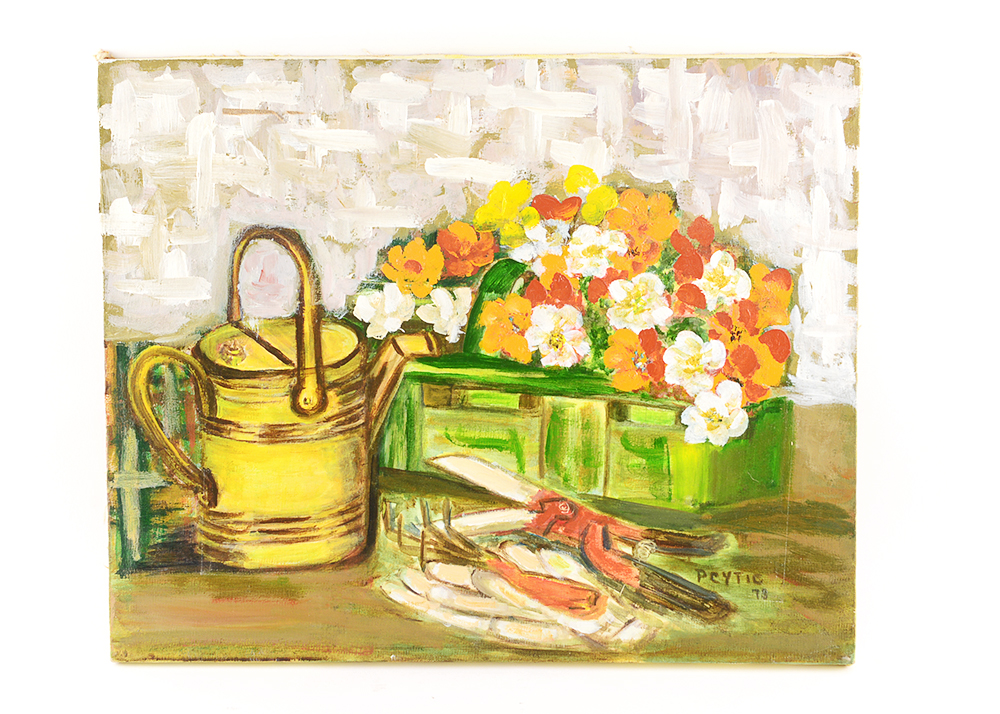 1970s Still Life Oil Painting on Canvas
