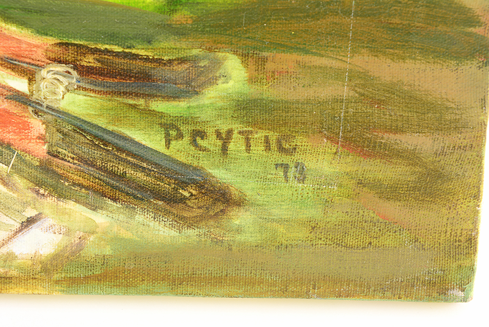 1970s Still Life Oil Painting on Canvas