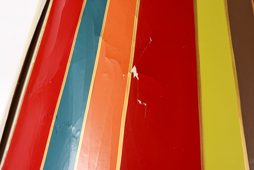 Multi Colored Striped Table Lamp