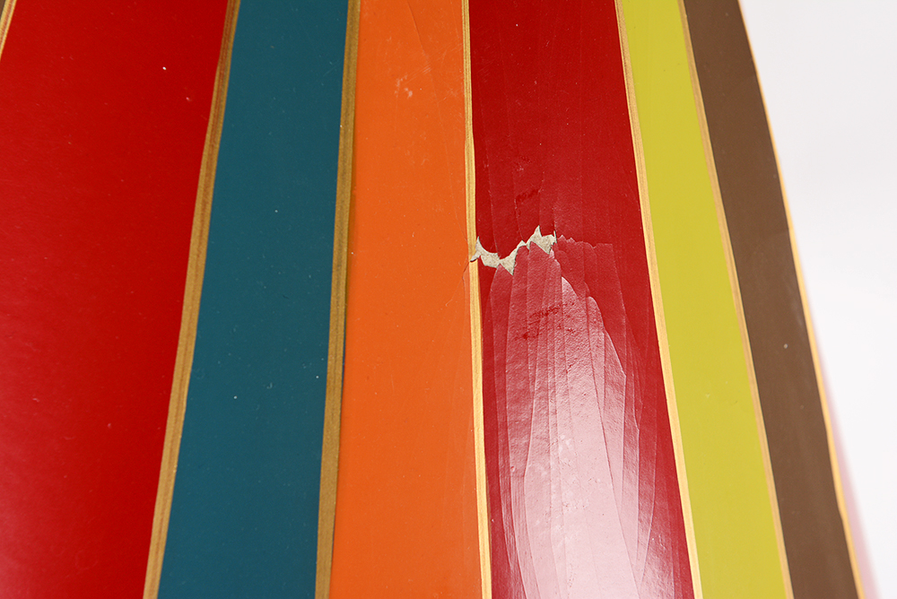 Multi Colored Striped Table Lamp