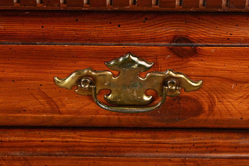 Vintage Dark Stained Pine Dry Sink