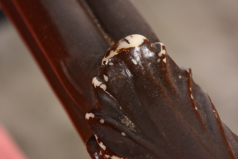 Faux Wood and Wicker Upholstered Chair