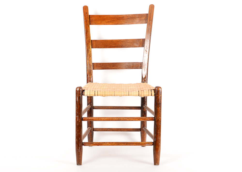 Woven Sat Ladder Back Chair
