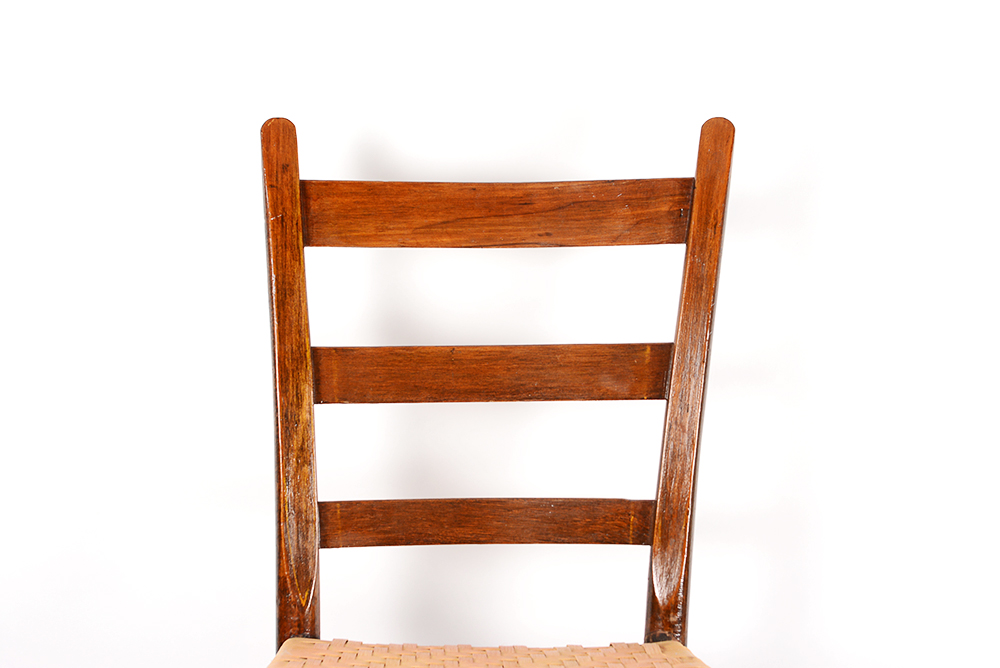 Woven Sat Ladder Back Chair