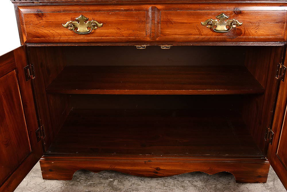 Vintage Dark Stained Pine Dry Sink