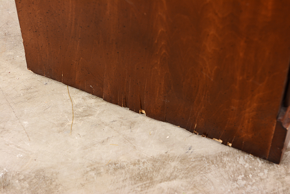 Vintage Dark Stained Pine Dry Sink