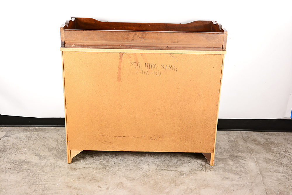 Vintage Dark Stained Pine Dry Sink