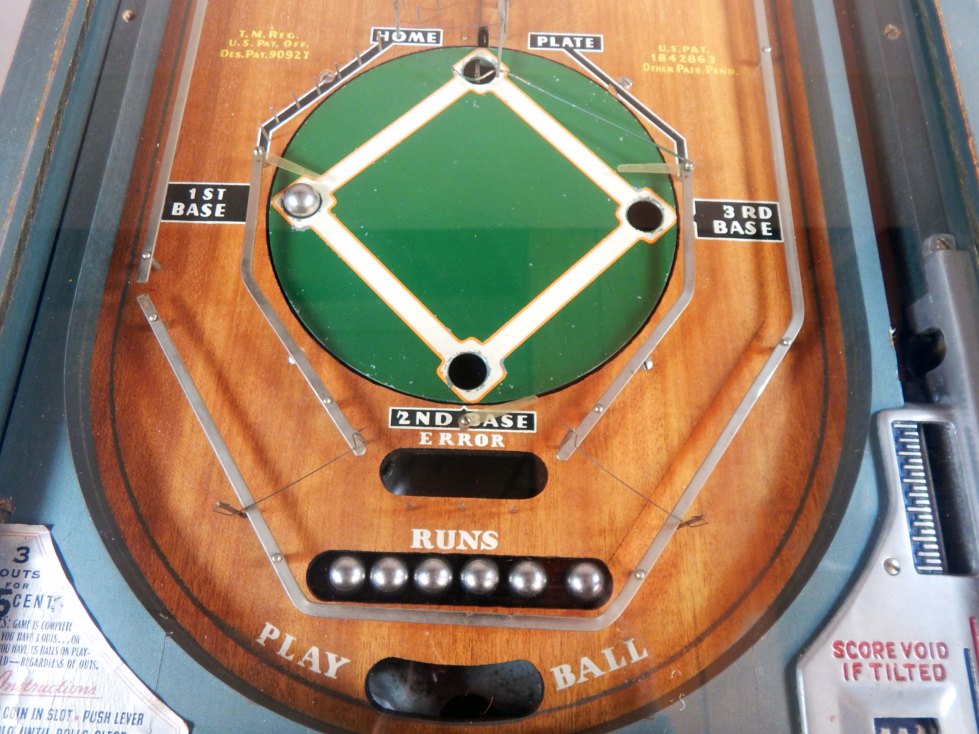 1931 Rockola World Series Pinball Machine
