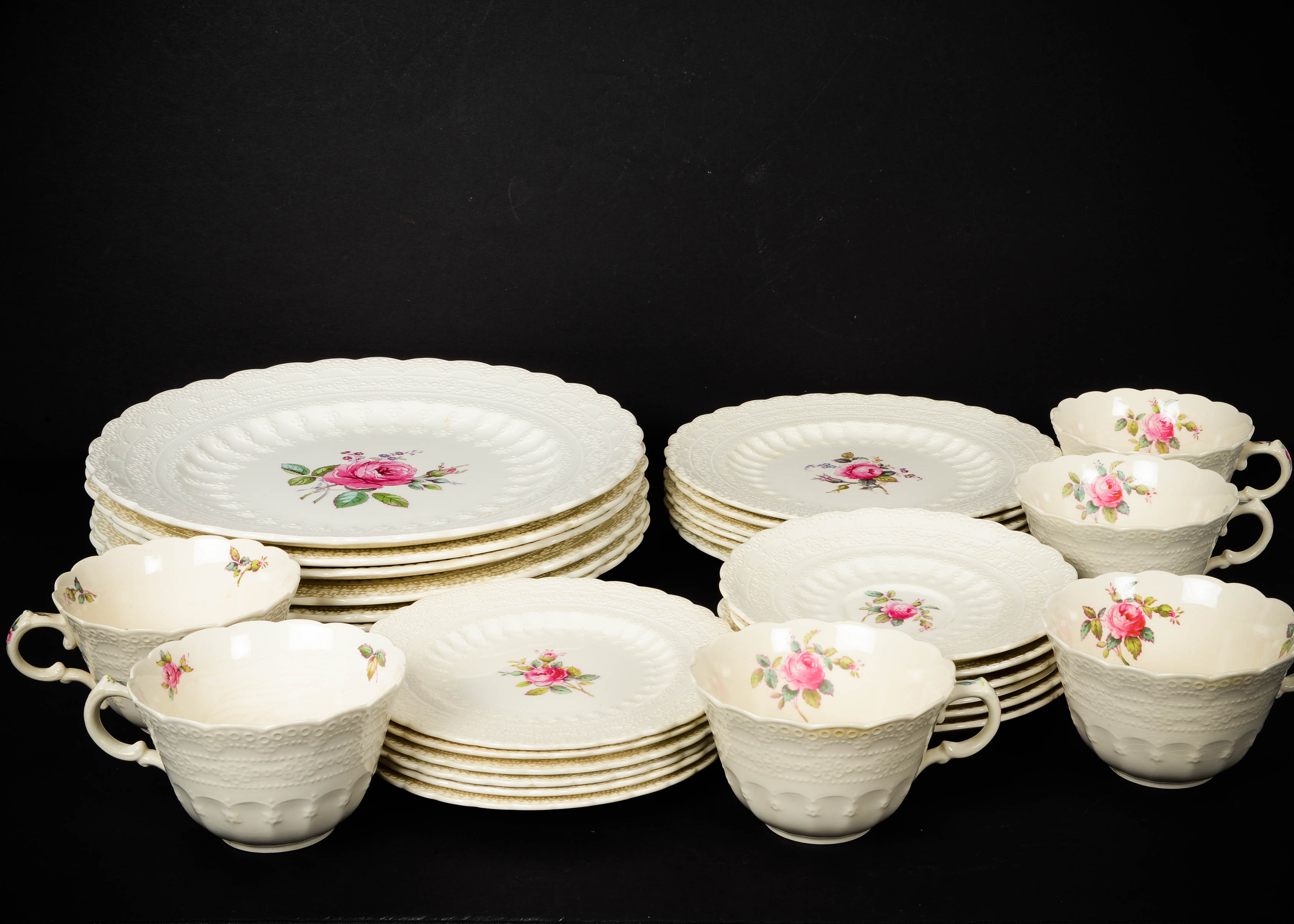 Spode Jewel "Billingsley Rose" Dinner Set