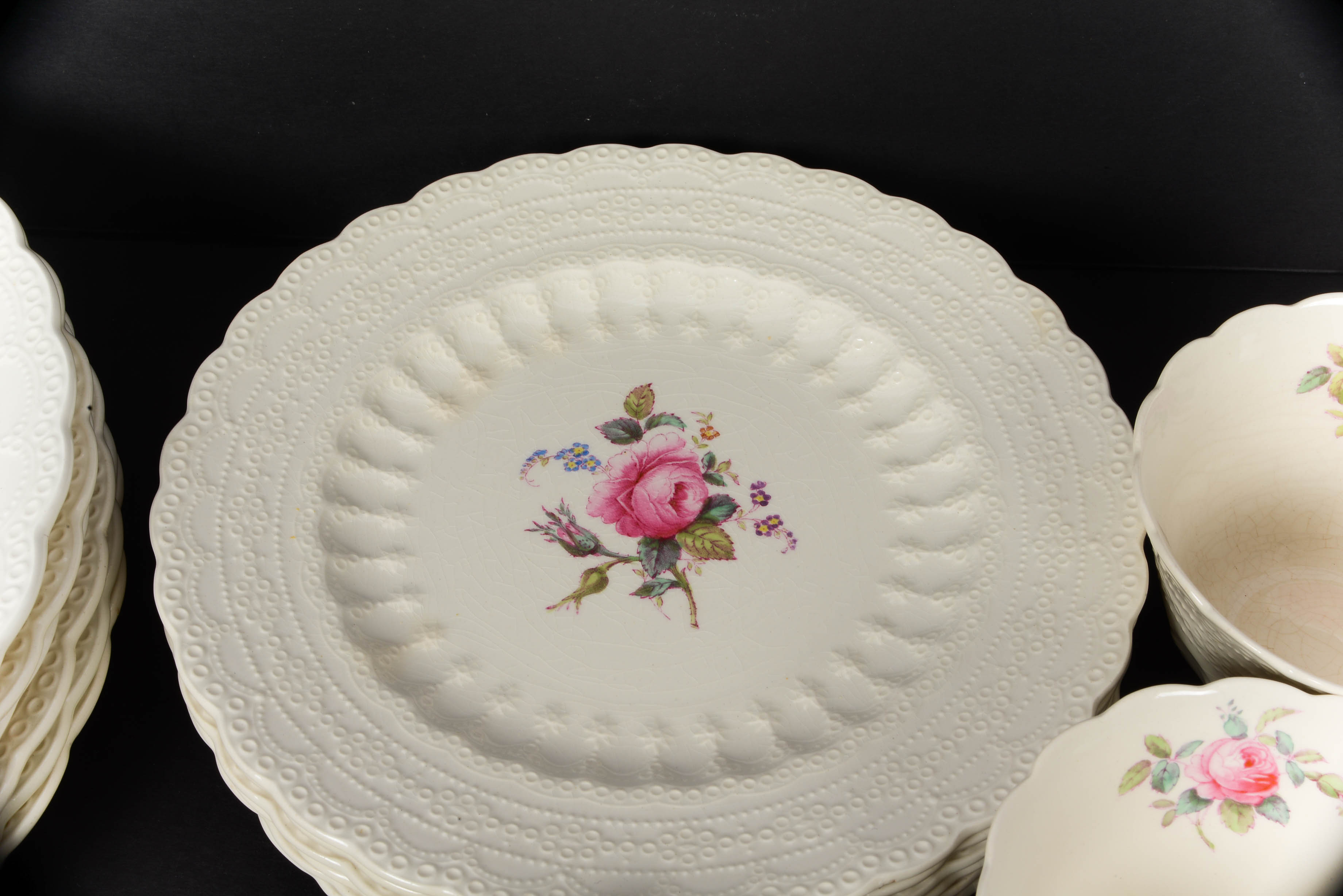Spode Jewel "Billingsley Rose" Dinner Set