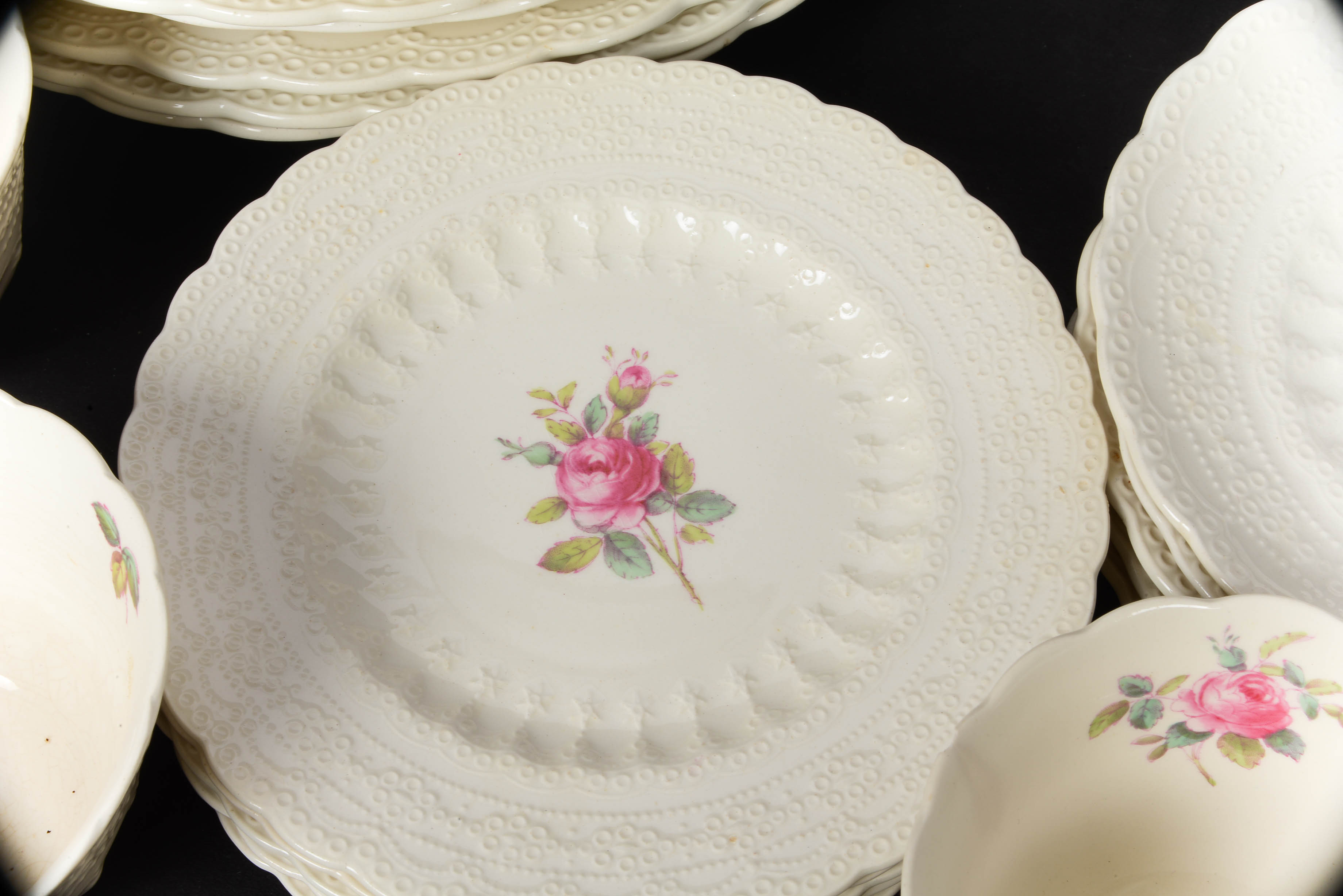 Spode Jewel "Billingsley Rose" Dinner Set