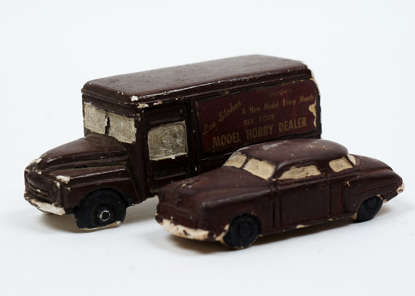 Vintage Lee Stokes Chalkware Cars