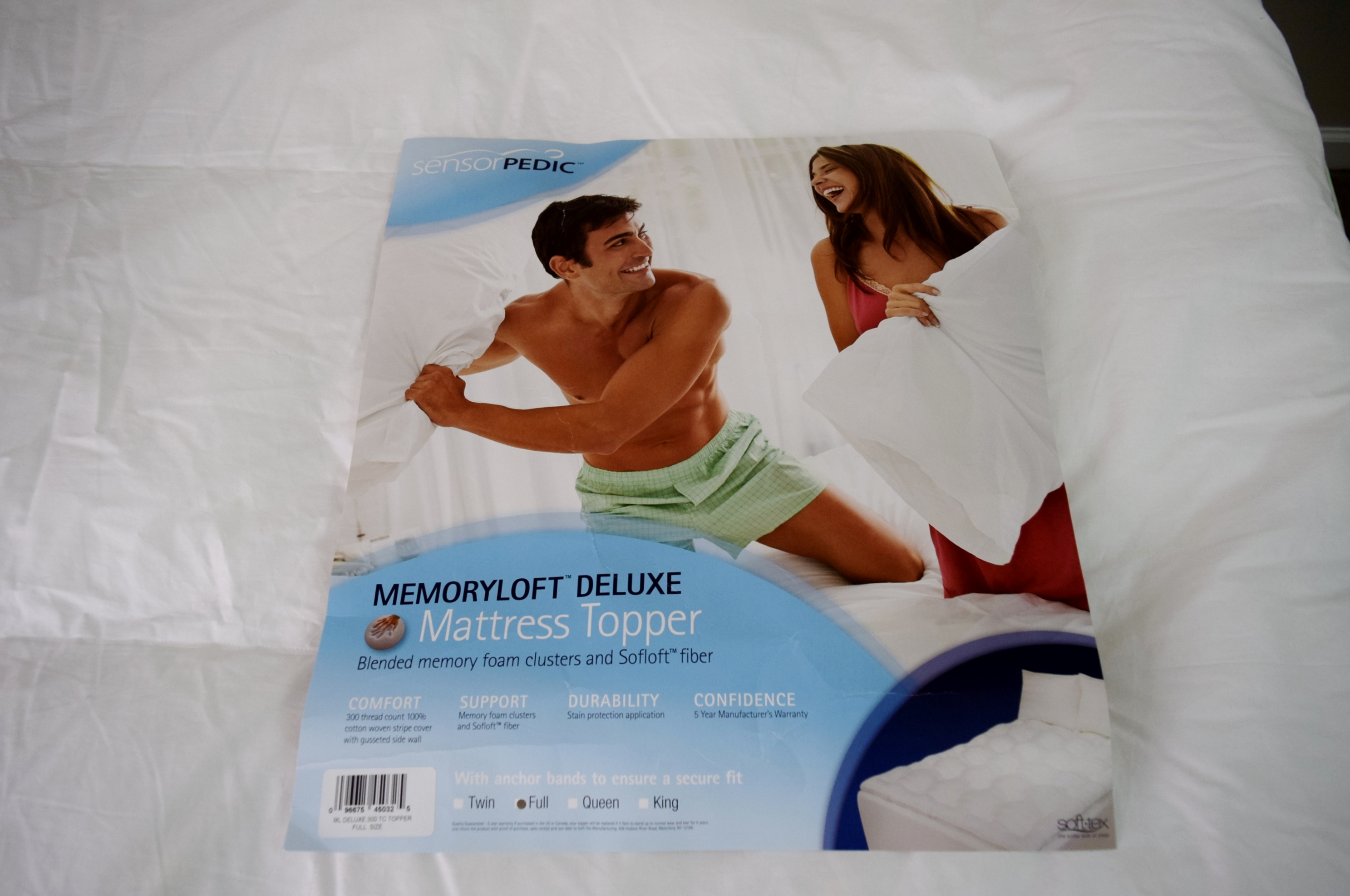Full Size SensorPedic Memory Loft Mattress Topper