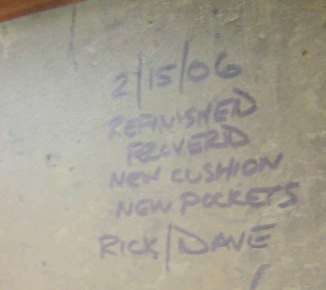 Antique Oak Brunswick Snooker Billiards Table and Accessories