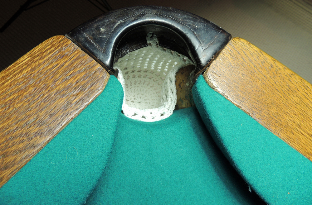 Antique Oak Brunswick Snooker Billiards Table and Accessories